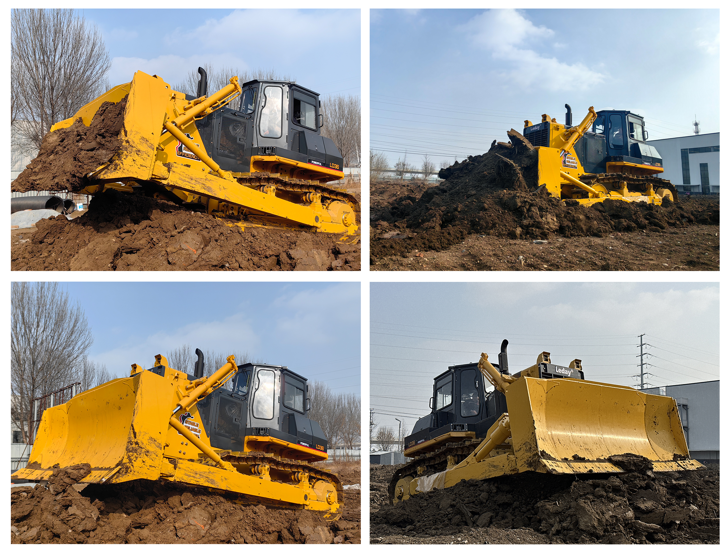 严把出厂试车关 莱迪推土机以品质交付市场——近日，莱迪生产车间内，LD36推土机顺利完成出厂前整机试机，各项性能指标全部达标，即将发往工地。